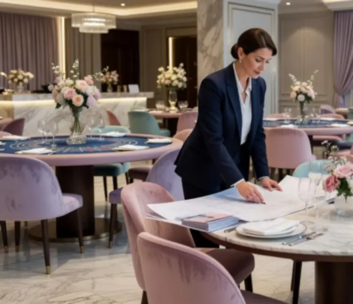 Koordynatorzy NAXSOL ENTERPRISES LTD planujący szczegóły eleganckiego wydarzenia