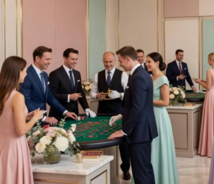 Elegancka gala firmowa z rekreacyjną strefą gry przy stołach